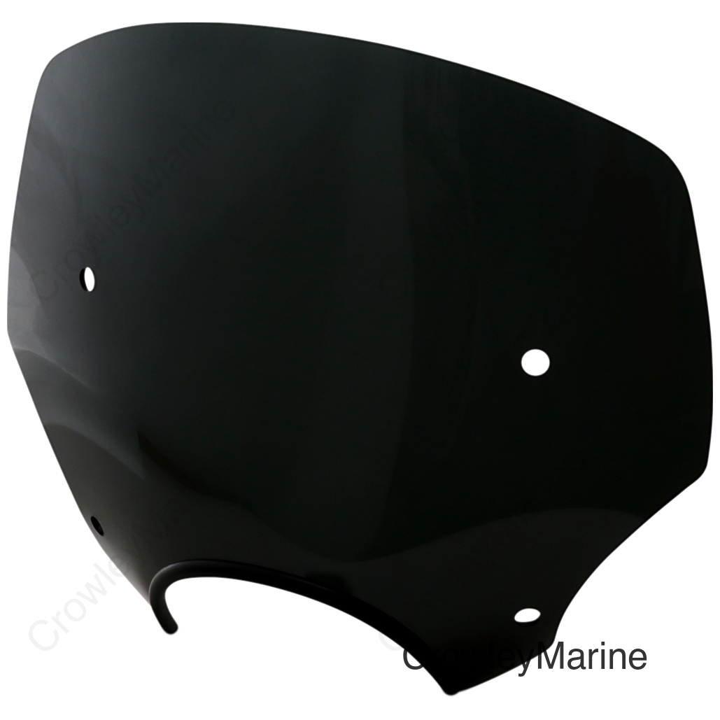 El Paso Windshield - 13" - 7" Headlight Cutout - Dark Black Smoke