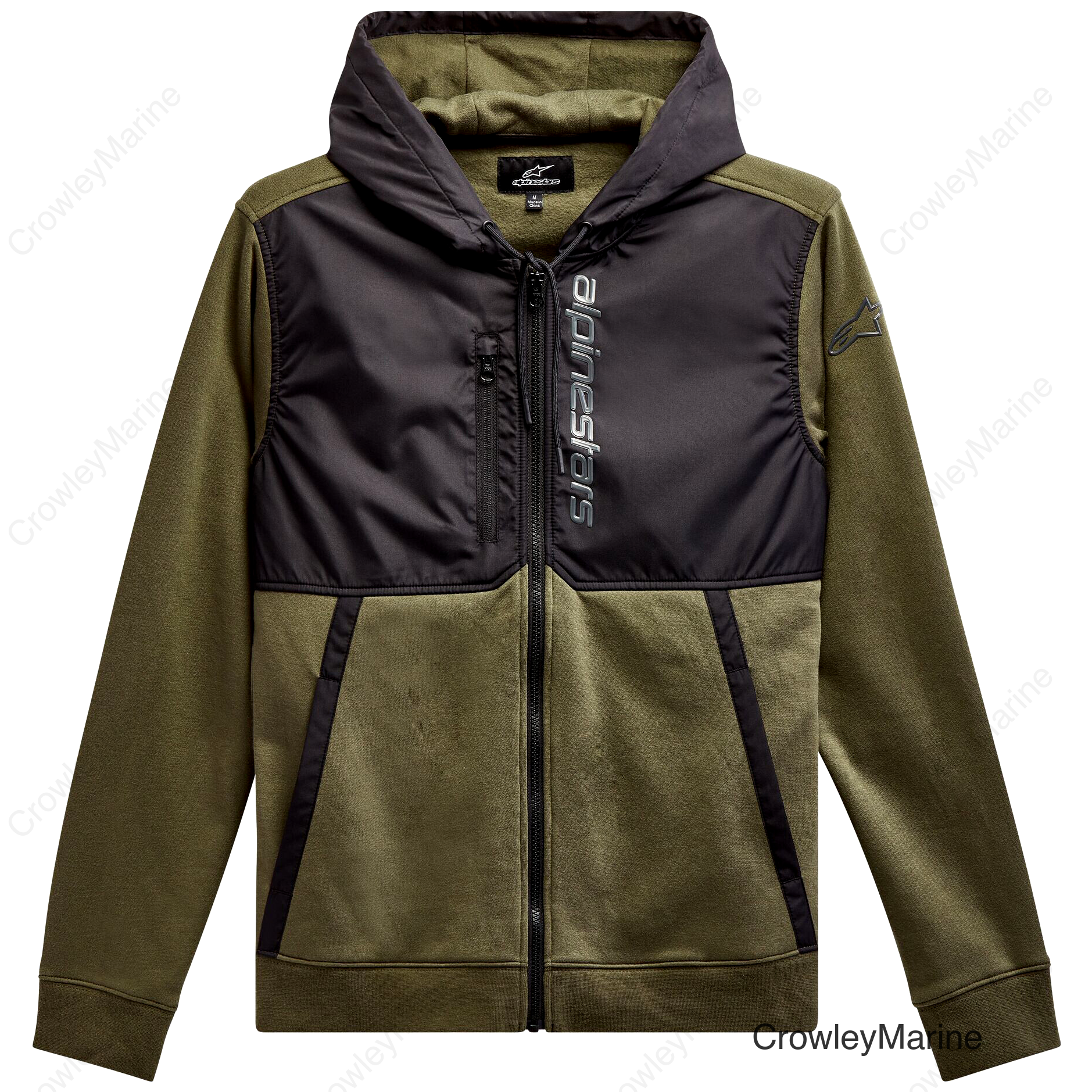 ALIGNED HOODIE MILITARY/BLACK MD