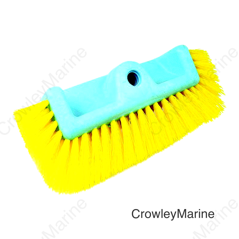 Seachoice 90476 Brush with Side Bristle, Size: 10", Medium (Yellow Poly)