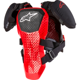 Youth A5 S v2 Chest Guard - Black/White/Red - L/XL