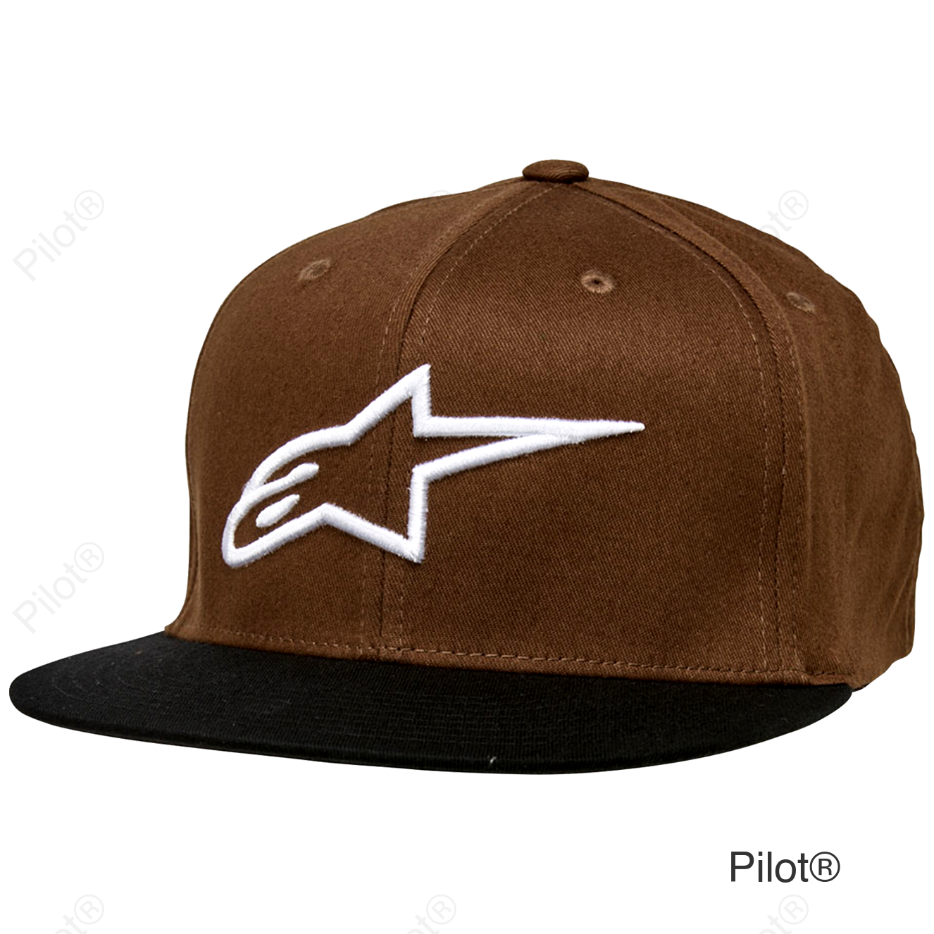 Ageless Flat Bill Hat - Brown/Black - Large/XL