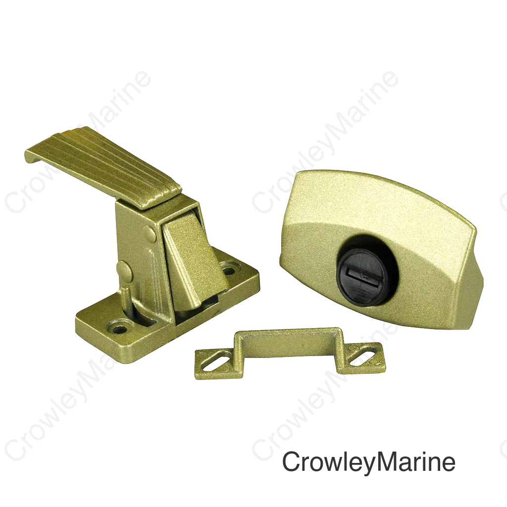 JR Products 20515 Gold Finish Privacy Latch for RV Interior Doors