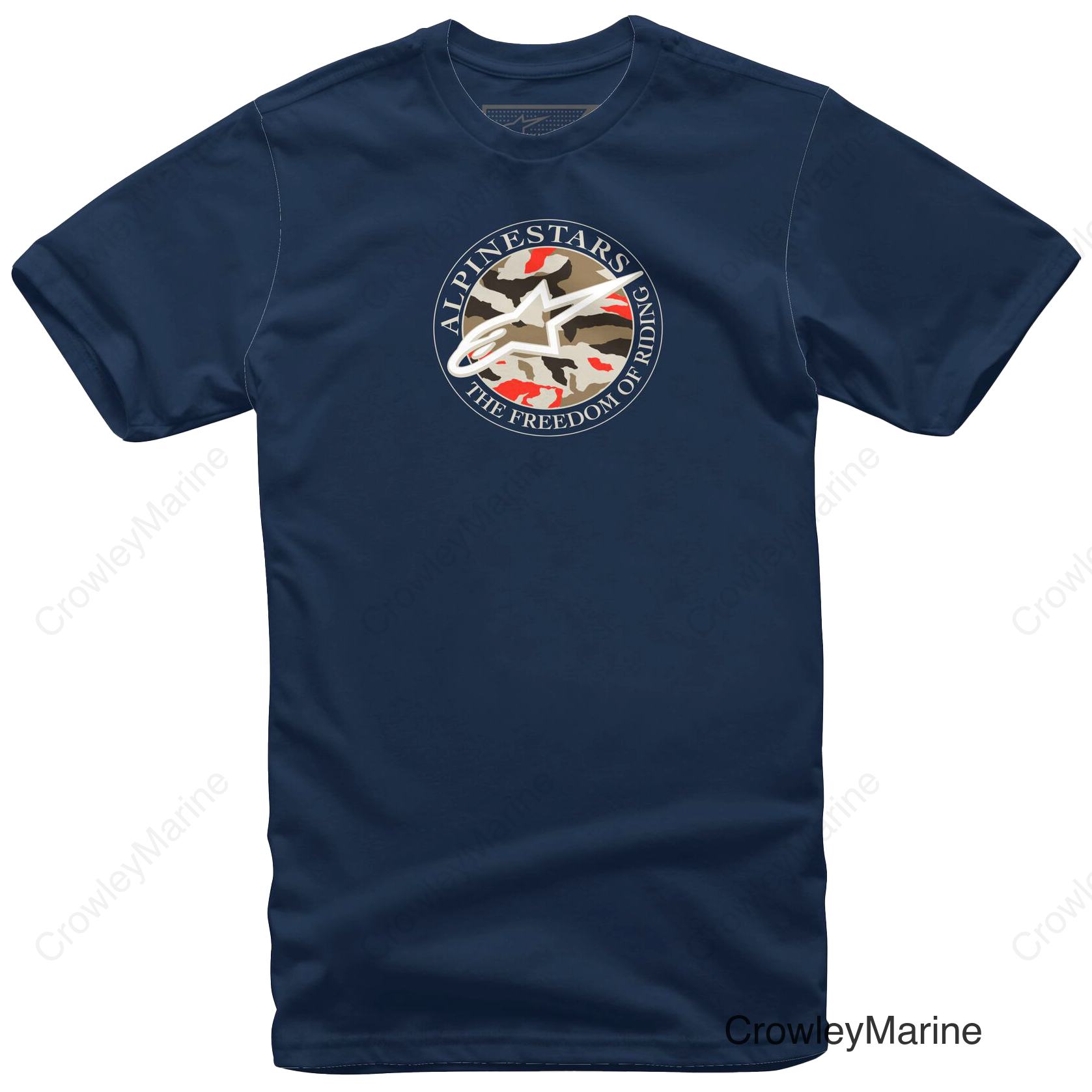 DOT CAMO TEE NAVY LG