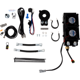 Side Mount Oil Cooler Kit - Naked Black - Sportster thumbnail-3