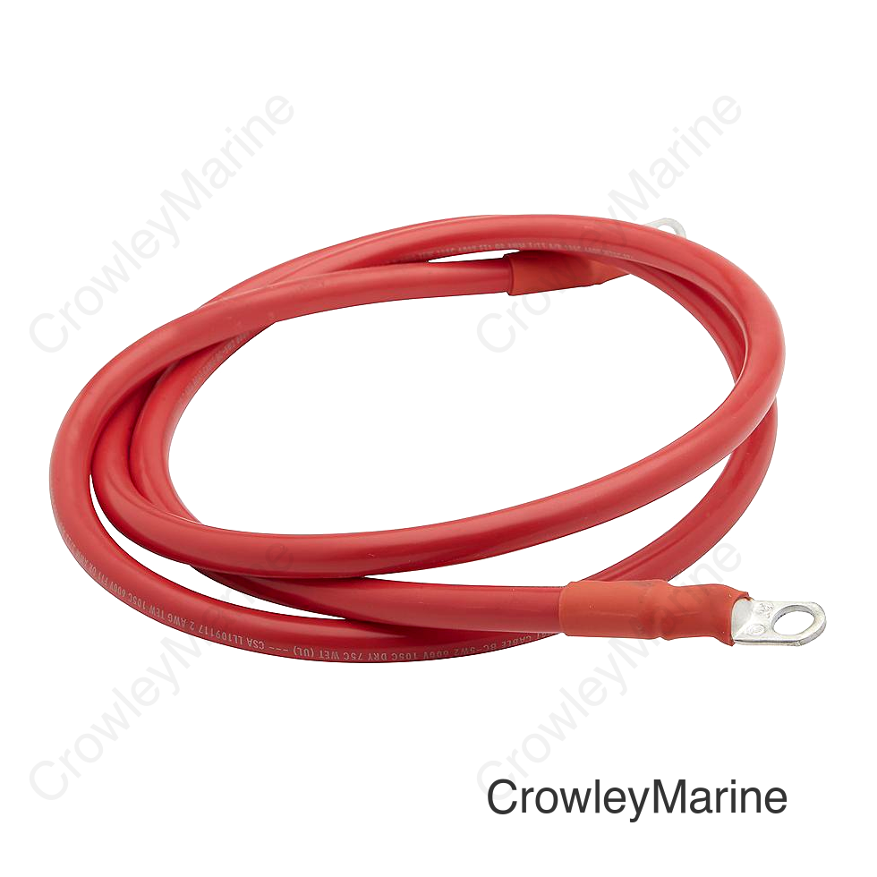 Seachoice 2 AWG Marine Grade Cable, Red, 6 Ft.