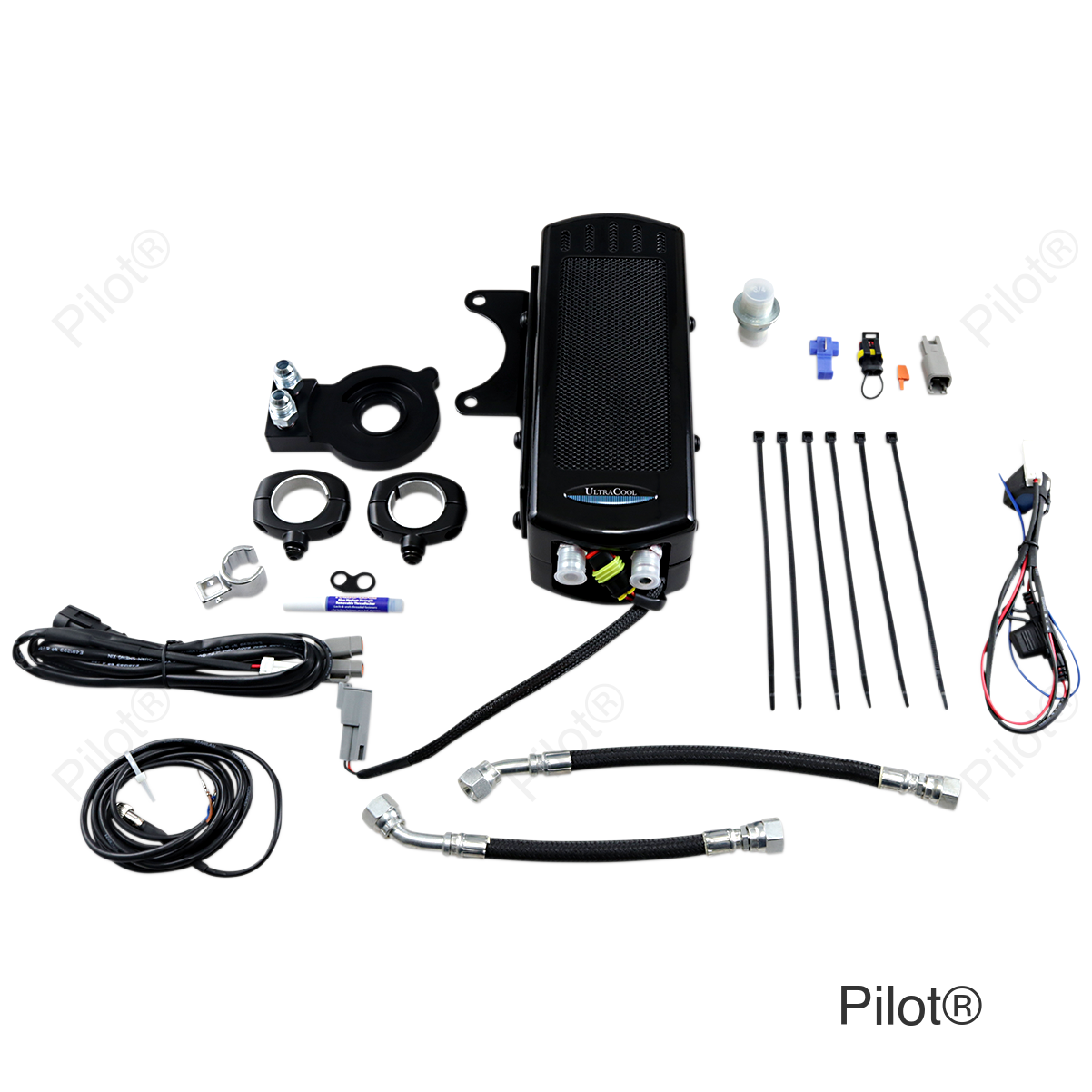 Side Mount Oil Cooler Kit - Gloss Black - Sportster