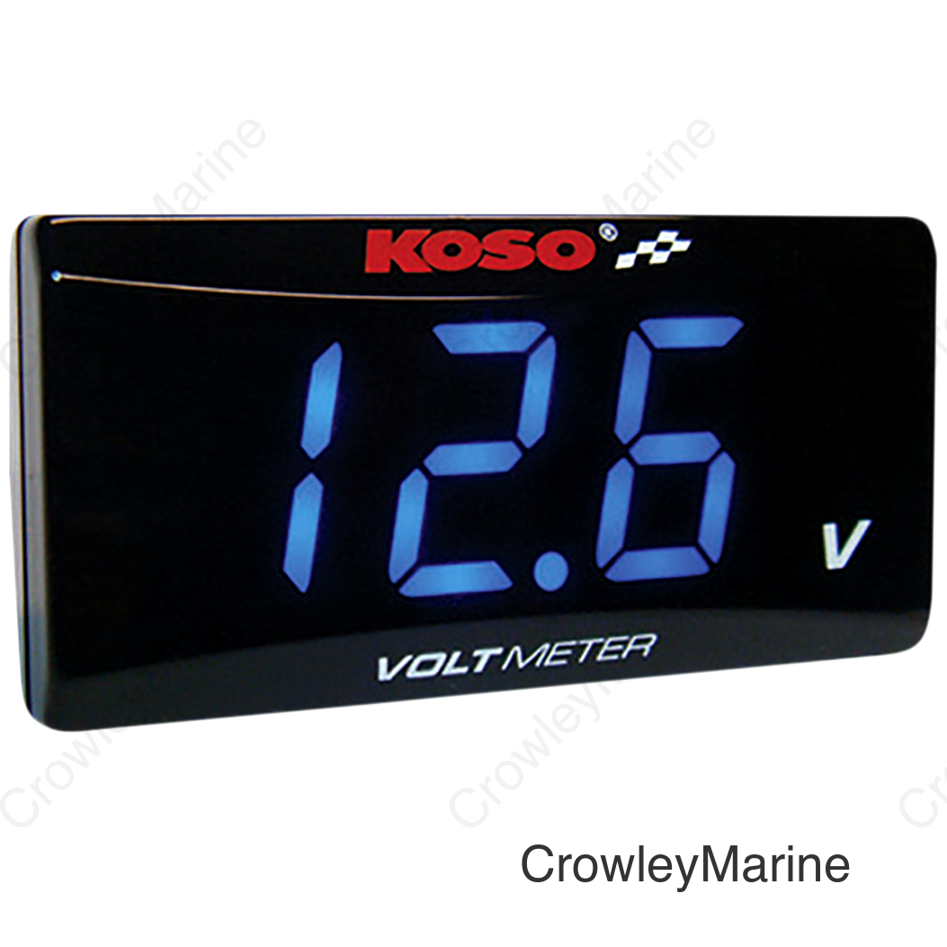 Super Slim Volt Meter - Blue Digits - 2.22" W x 1.06" H x 0.43" D