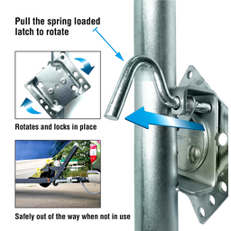 Seachoice Fold Up Trailer Jack, 22-7/8 In., Max Lift 1,000 Lbs. thumbnail-4
