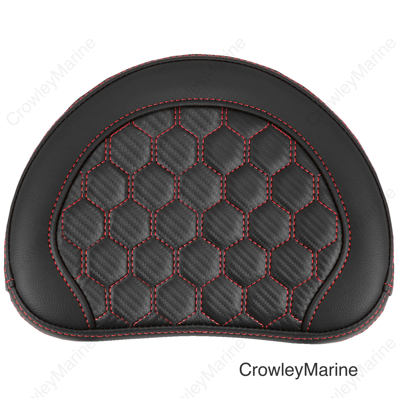 RoadSofa™ Sissy Bar Pad - Honeycomb - Red Stitching