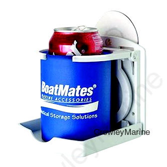 BoatMates 21702 Folding Drink Holder, White, 2/pk