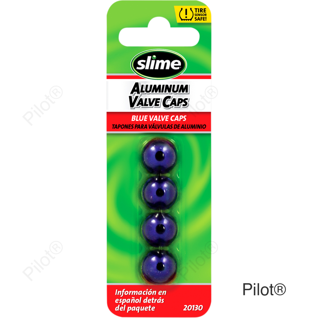 Valve Stem Caps - Blue - 4 Pack