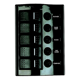 Sea-Dog 5-Gang Wave Rocker Switch Fuse Panel thumbnail-1