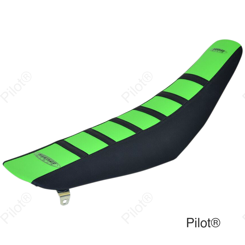 6-Ribbed Seat Cover - Black Ribs/Green Top/Black Sides