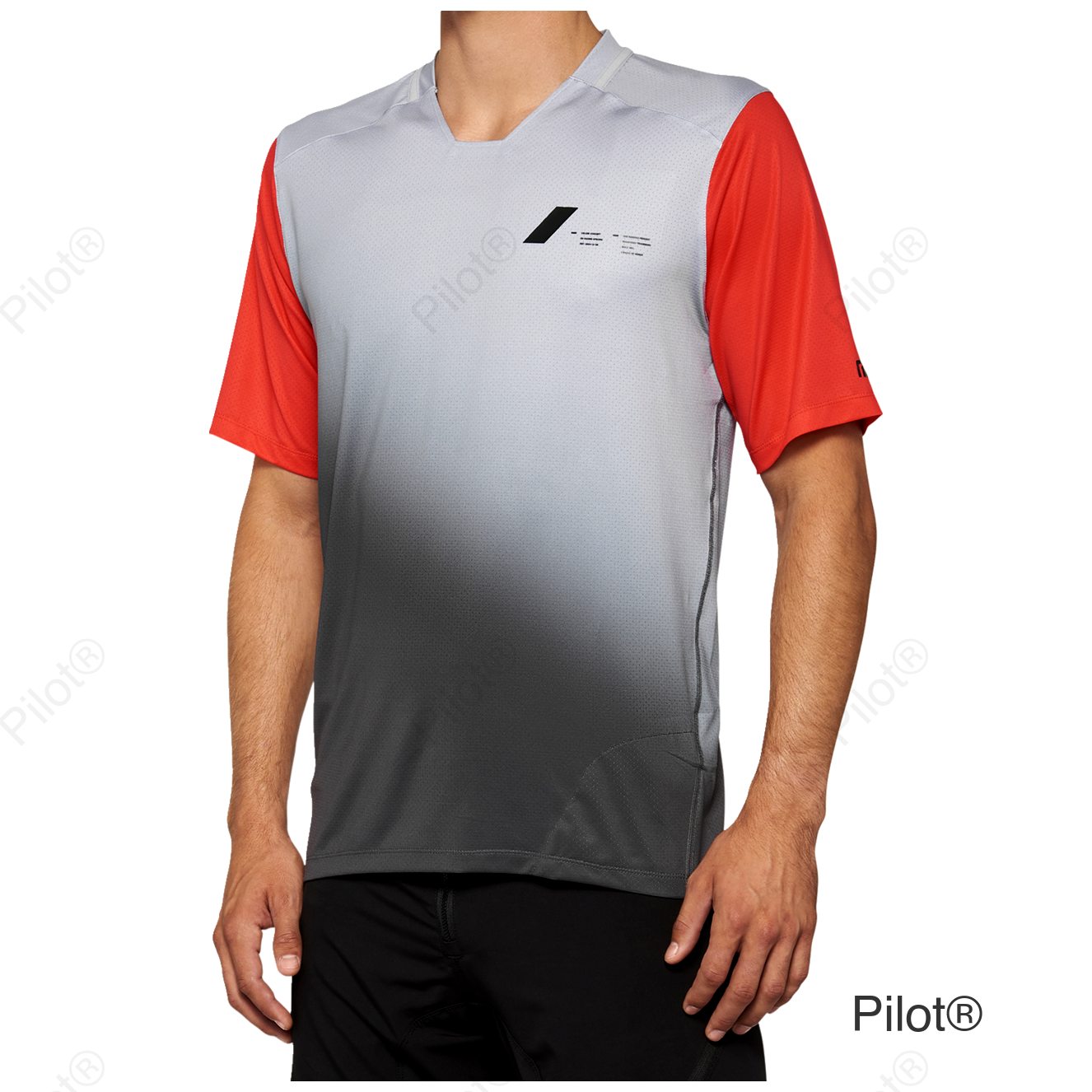Celium Jersey - Short-Sleeve - Gray/Racer Red - XL