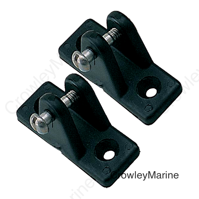 DECK HINGE ANGLED NYLON BLK (PR)