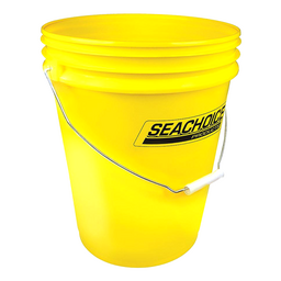 Seachoice 5-Gallon Plastic Bucket w/ Metal Handle, Yellow thumbnail-4