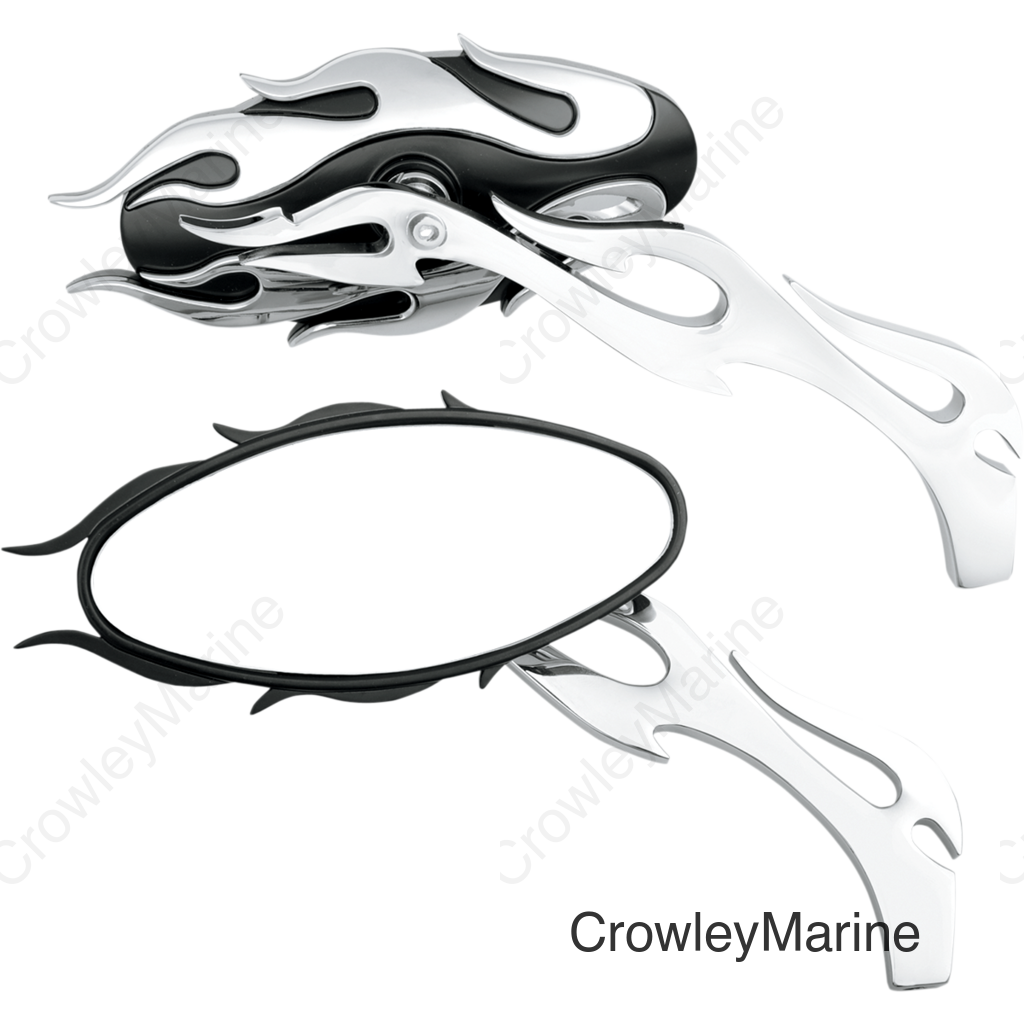 MIRROR OVL FLM BLK/CHR