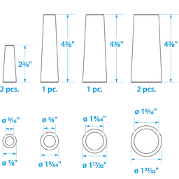 Seachoice Emergency Stopgap Assorted 1/2-2 in. Wood Plugs, Set of 6 thumbnail-1