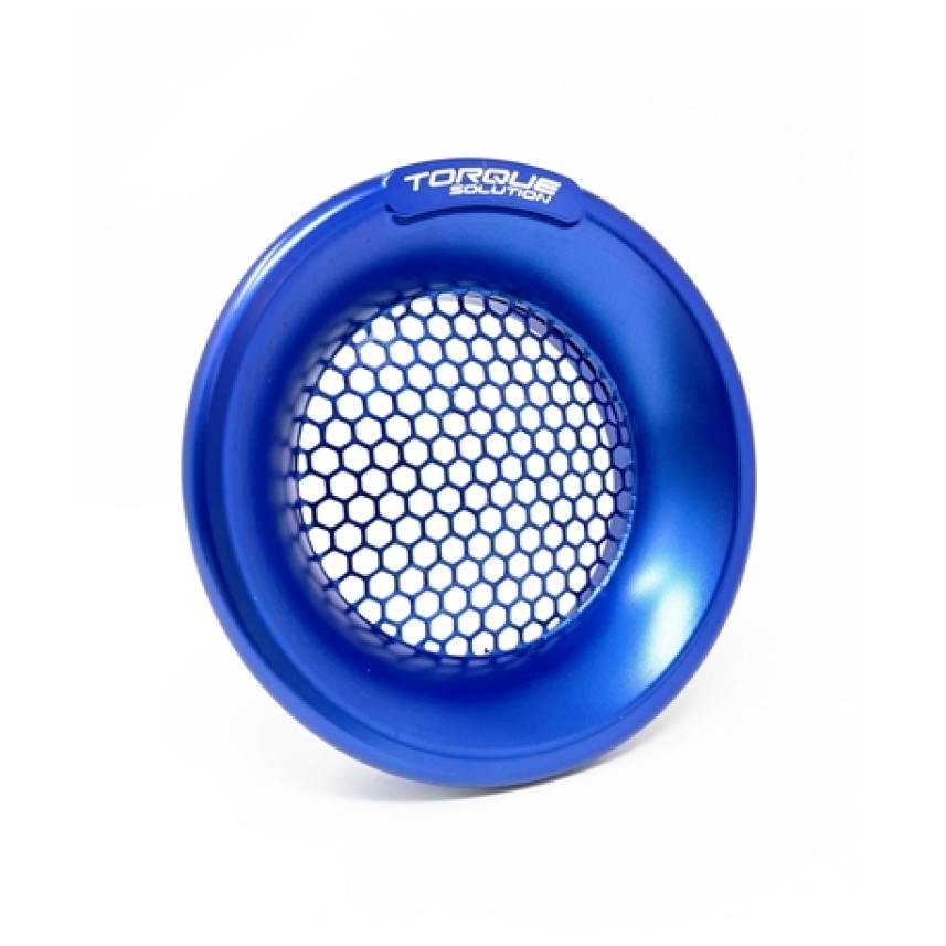 Torque Solution Billet Turbo Velocity Stack Shield For 4in Inlet - Blue