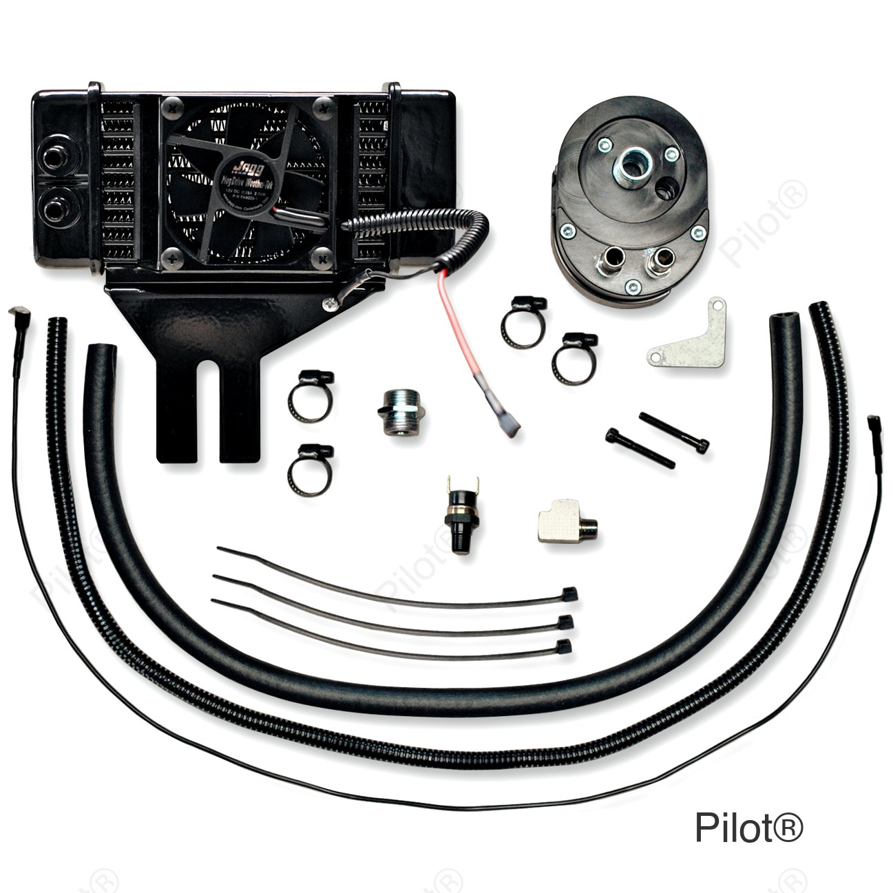 Fan-Assisted Oil Cooler Kit - Low Mount - Dyna