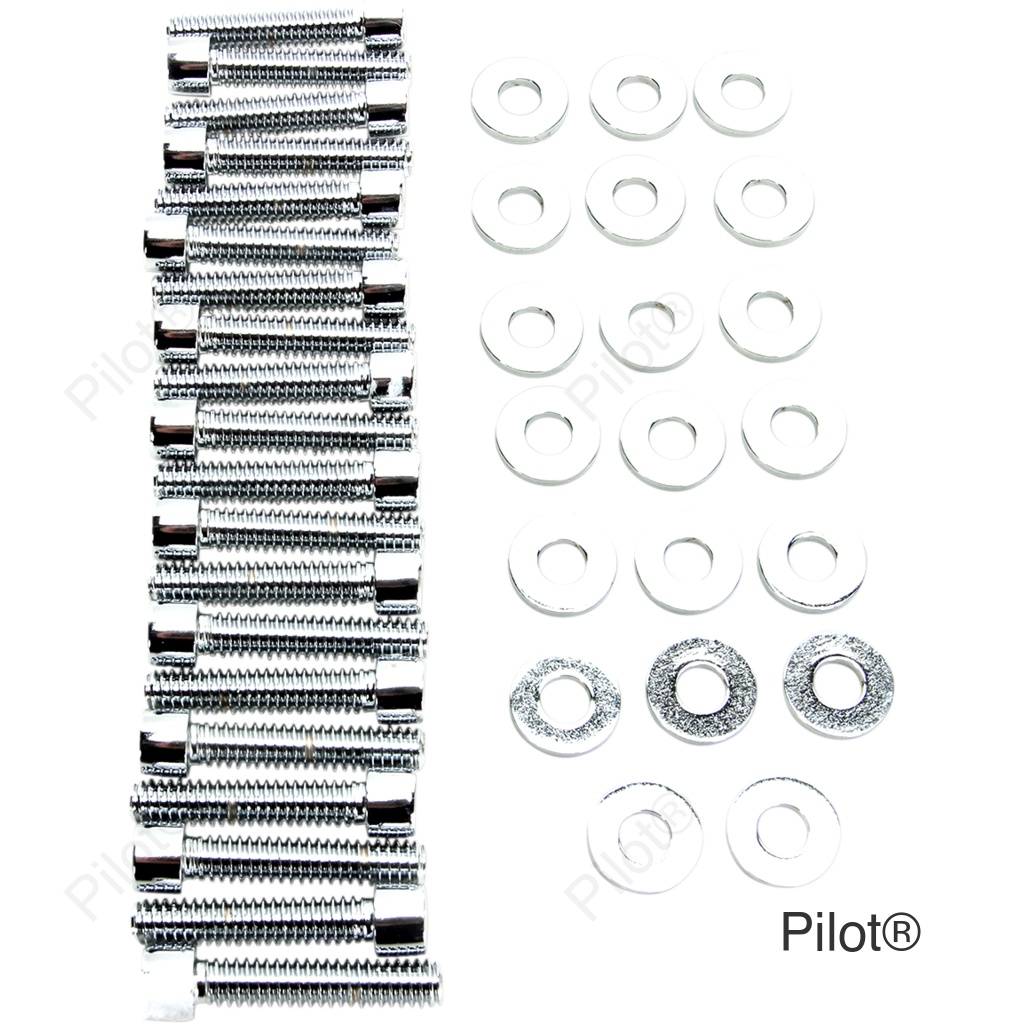 Bolt Kit - Rocker Box - Socket-Head - Chrome - M8