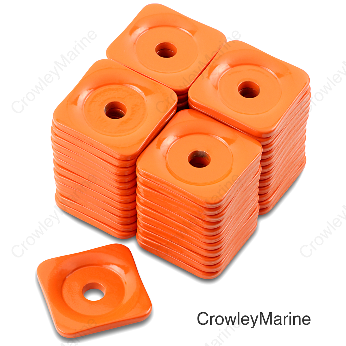 Support Plates - Orange - Square - 48 Pack