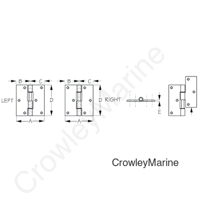 ALUMINUM LIFT GATE HINGE-LEFT