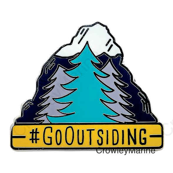 Camco 53262 Enamel Pin, Go Outsiding Trees