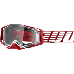 Armega Goggles - Oversized Deep Red - Clear