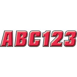 Hardline 2" Factory Matched Snowmobile Registration Kits, Red/Black thumbnail-1