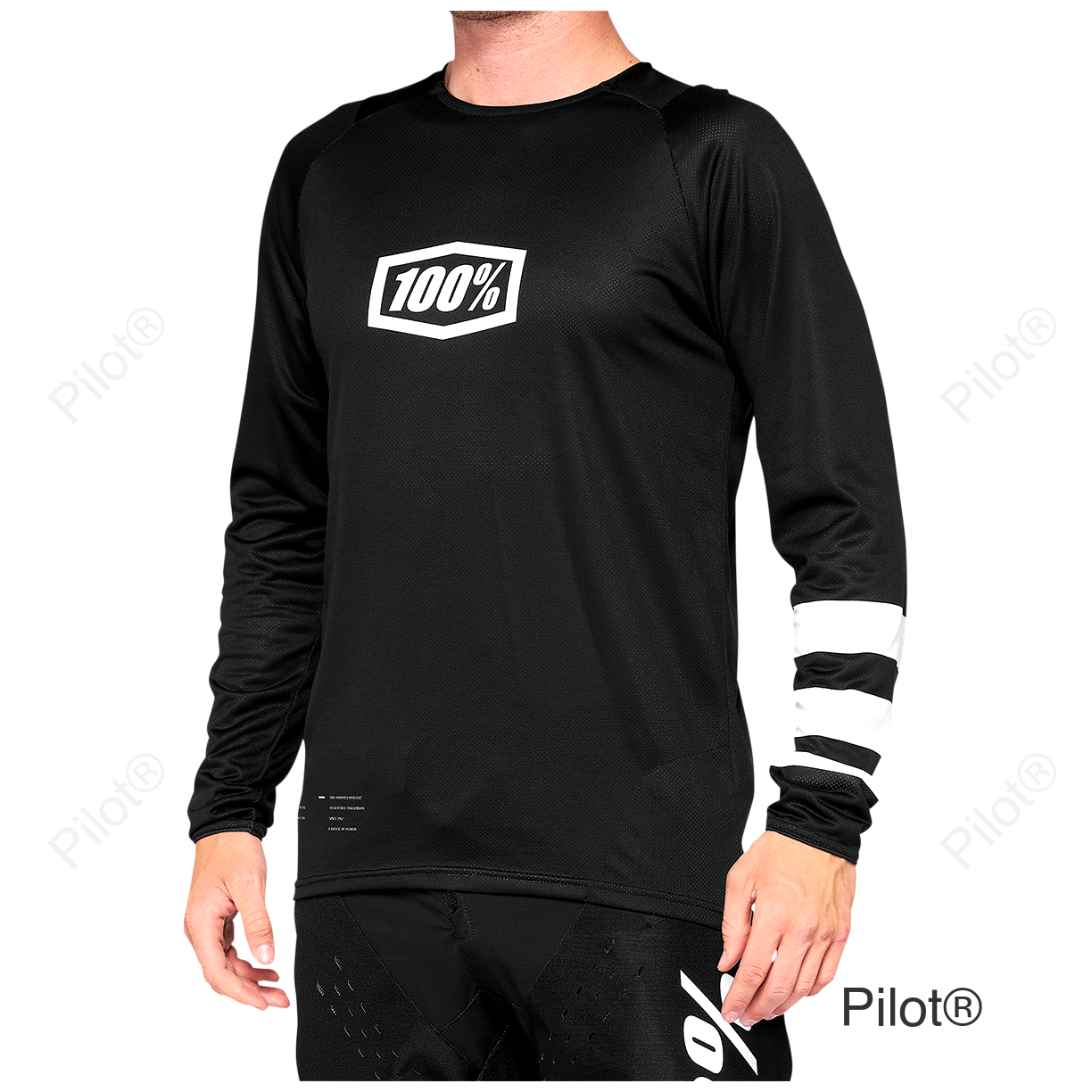R-Core Long-Sleeve Jersey - Black/White - Small