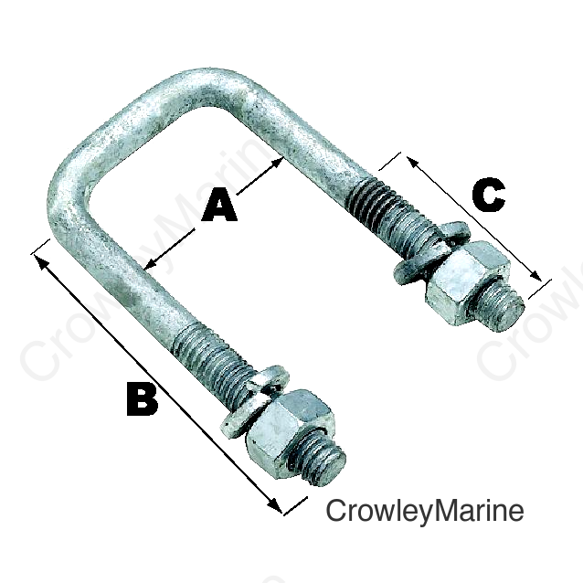 Sq U-Bolt-3 1/16X4 5/16