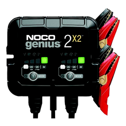 Noco GENIUS2X2 Multi-Bank Battery Charger & Maintainer, 4 Amps/2 Banks