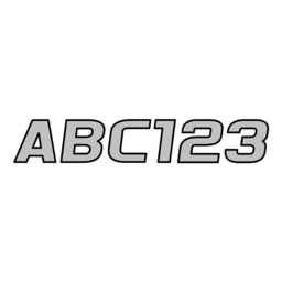 Hardline Series 700 Registration Kit, Solid Fill Colors With Black Outlines and Slanted European Font (Includes 4 Sets of 3" A-Z, 0-9) thumbnail-0