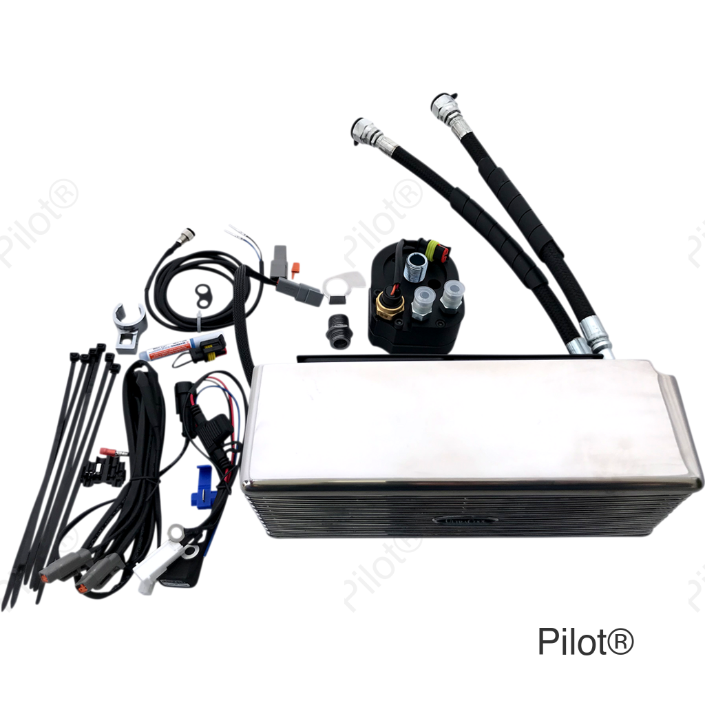 Oil Cooler Kit - Chrome - Dyna