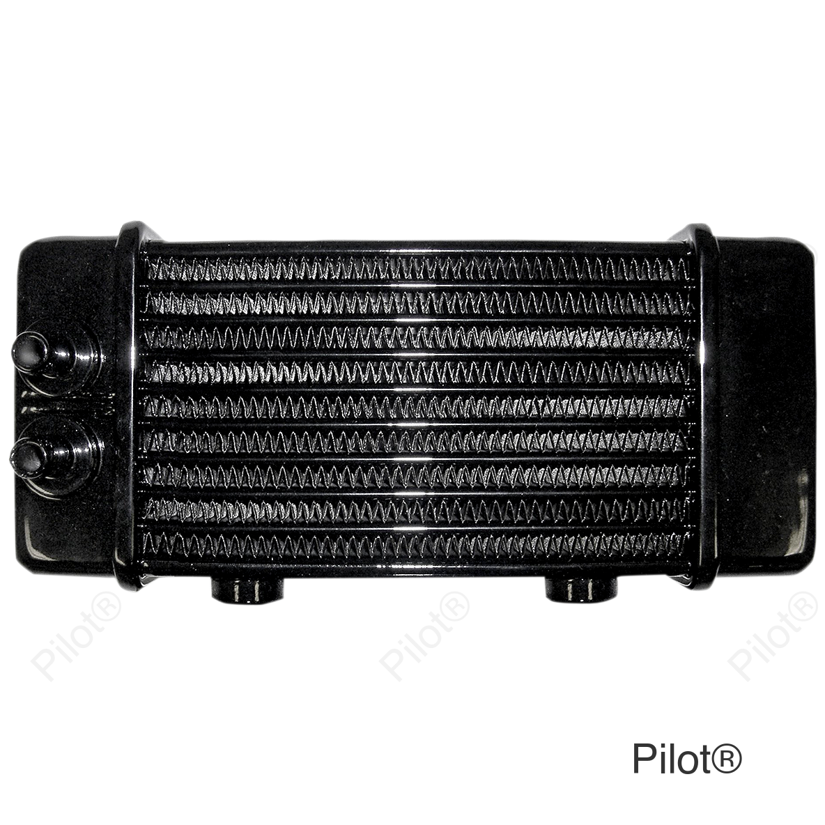 Universal Oil Cooler - 10-Row - Gloss Black