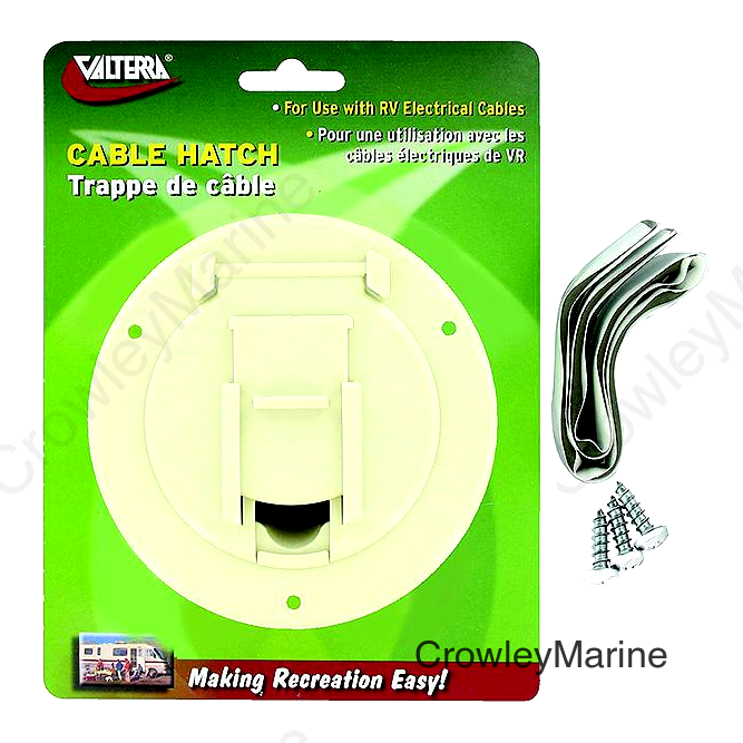 Valterra Cable Hatch, Small Round, Colonial White