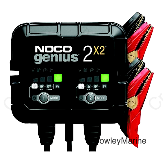 Noco GENIUS2X2 Multi-Bank Battery Charger & Maintainer, 4 Amps/2 Banks