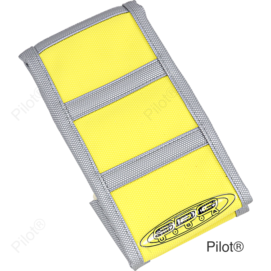 6-Ribbed Seat Cover - Gray Ribs/Yellow Tip/Gray Sides