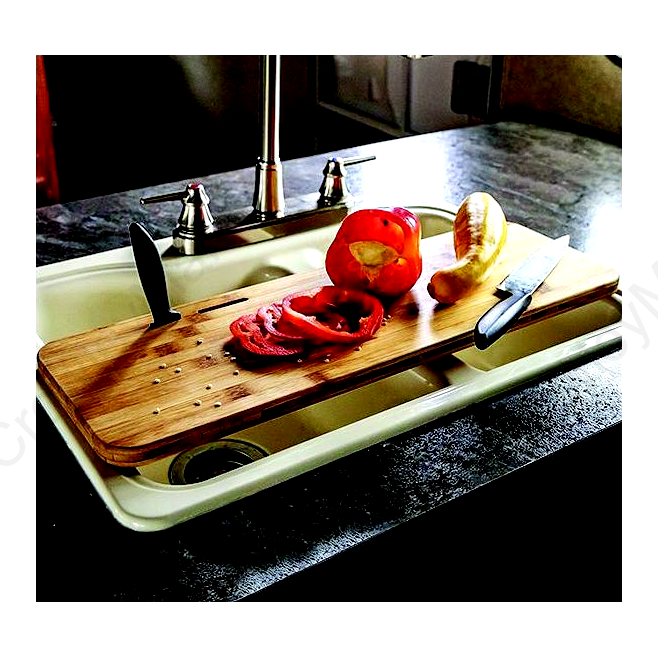 Camco 43543 Bamboo Over The Sink Cutting Board