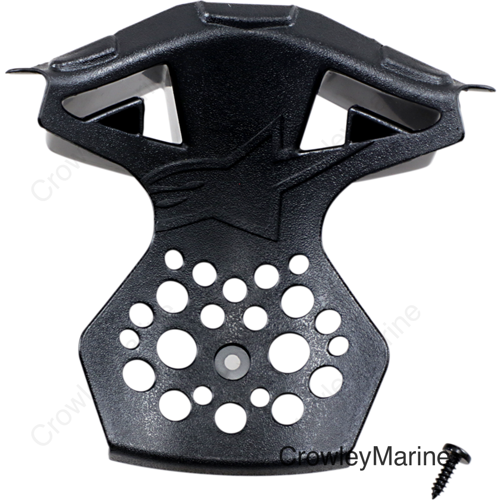 Supertech M8/M10 Chin Vent Frame - Gloss Black - XS/S