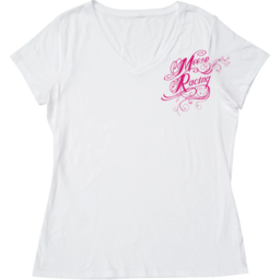 TEE WMN FLOURISH SCRIPT WHITE XL