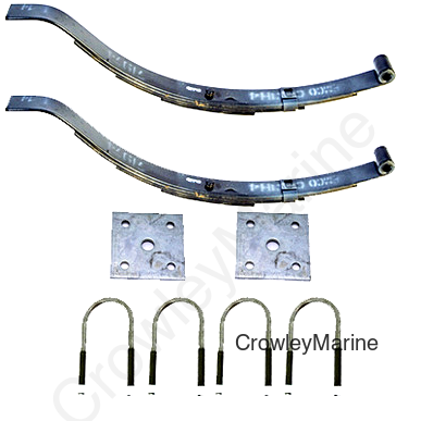 Spring & Marine U-Bolt Kit, 1000lb Slipper Springs, 2 Leaf (004005)