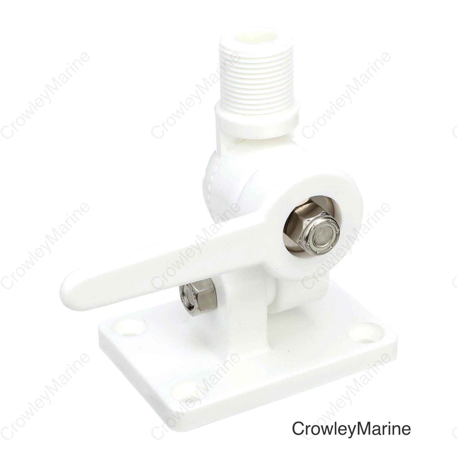 Seachoice 4-Way Nylon Antenna Ratchet Mounting Kit, White Finish