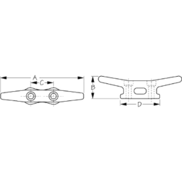 CLEAT OPEN BASE GALV 5" PAIR thumbnail-0