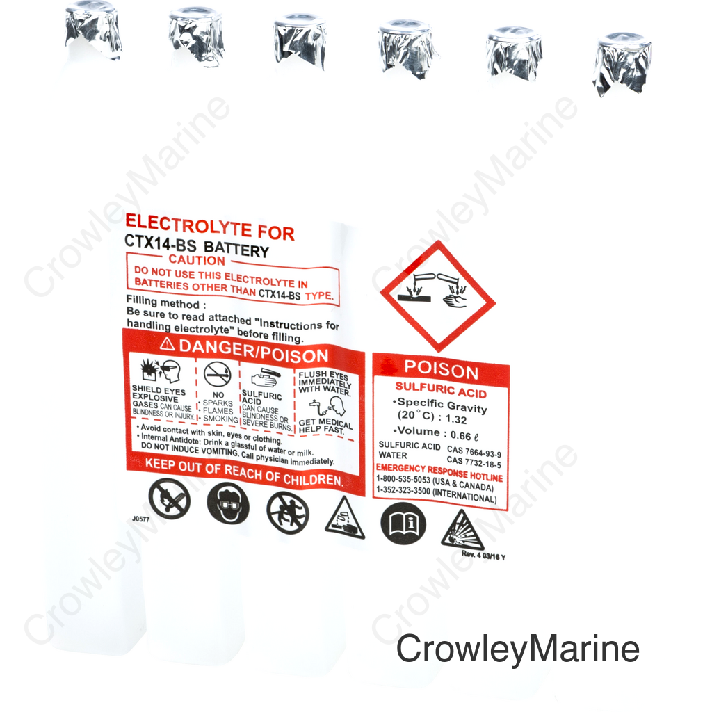SEALED BATTERY ELECTROLYTE PACK 660CC