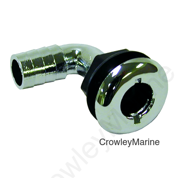 3/4 90 Degree Chrome PLATED TH-HULL (TH-7590CP-DP)