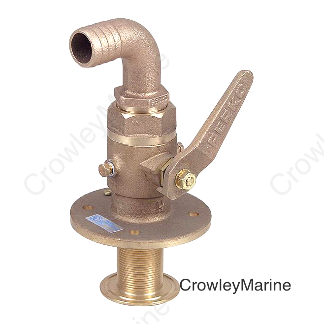 3/4" Bronze Seacock w/90° Tail Piece