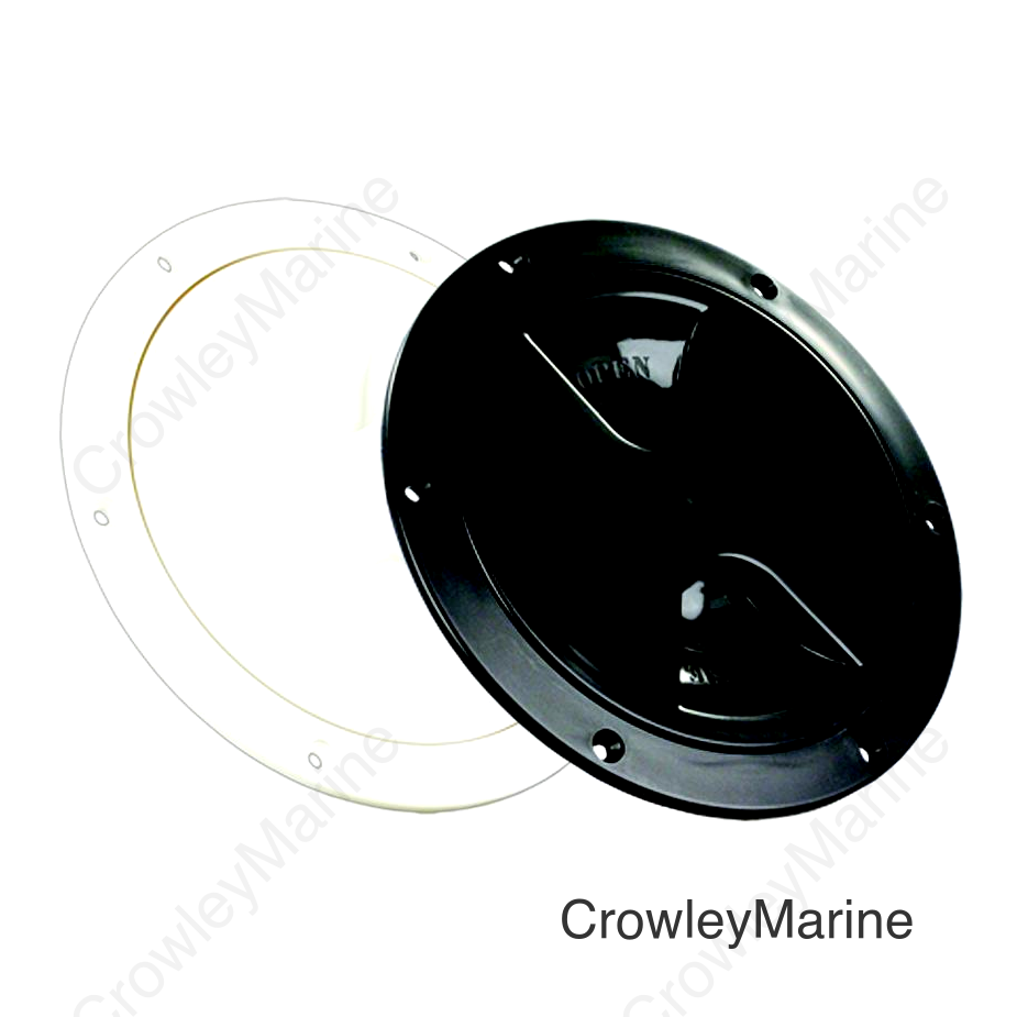 JR Products 4" Access/Deck Plate, Black