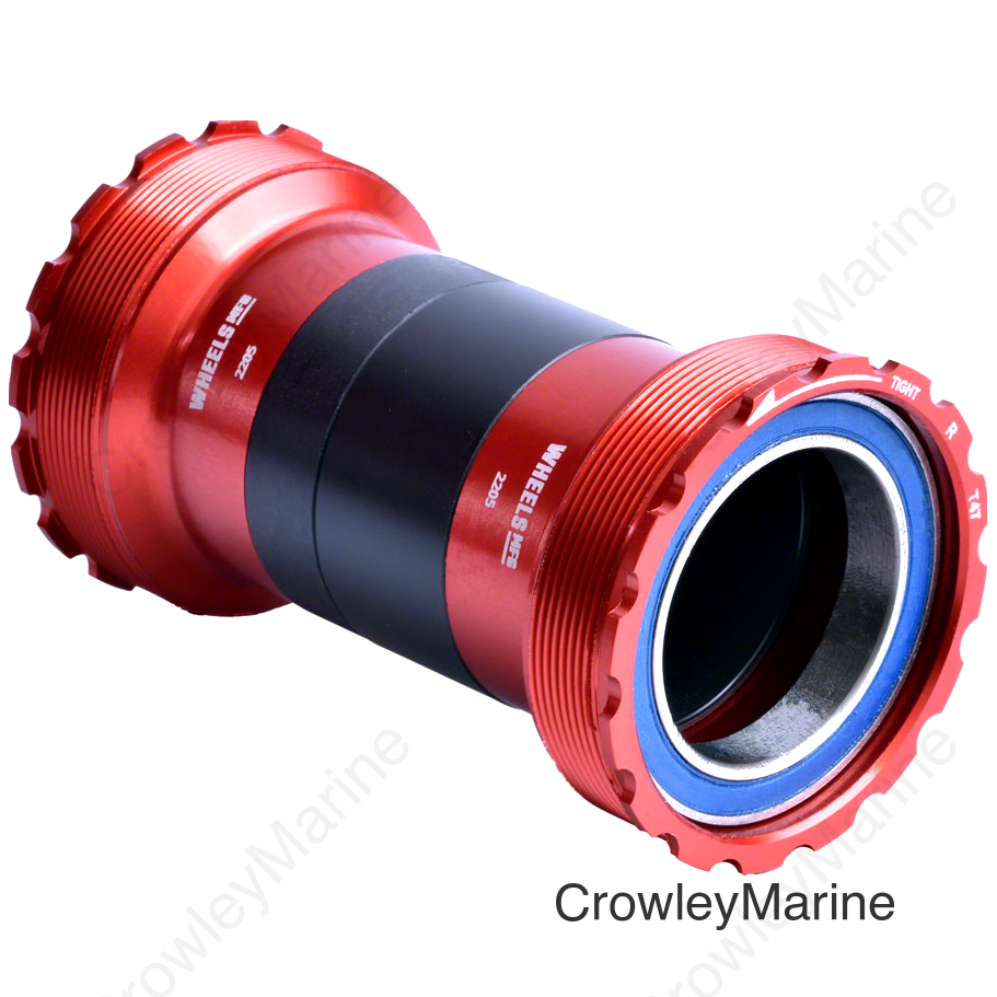 Wheels Manufacturing T47 Inboard Bottom Bracket - For 30mm Spindle ABEC-3 Bearings Fits Frames with 68mm-132mm BB Shells Red